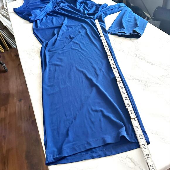 Chico's Size 4 Royal Blue Sleeveless Fly Jersey Jumpsuit Women's Plus Size 20 - Picture 12 of 12